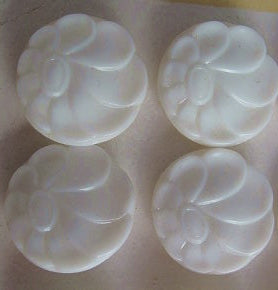 White glass button - Accessories Of Old