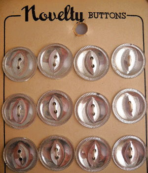 Mirror back glass buttons - Accessories Of Old