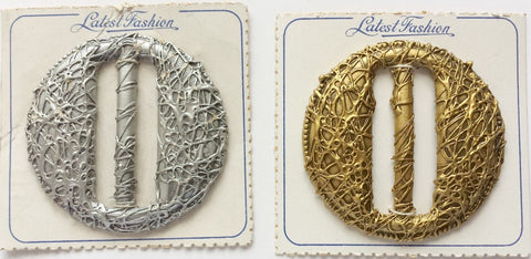 Metallic looking paper buckle - Accessories Of Old
