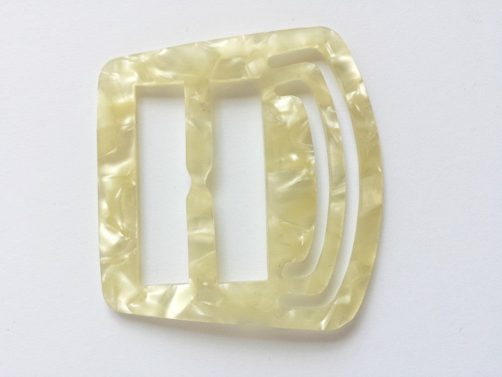 Vintage celluloid square buckle - Accessories Of Old