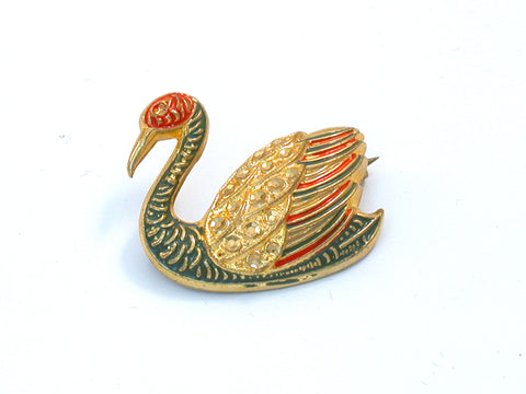 Marcasite swan brooch - Accessories Of Old