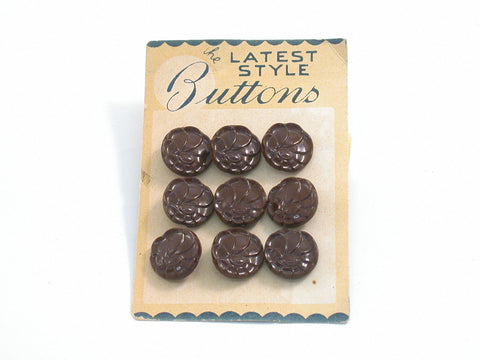 Glass Czech carved buttons - Accessories Of Old