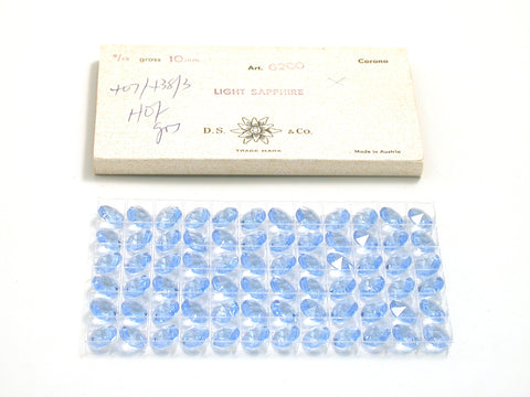 Light Sapphire Vintage Swarovski beads 10mm - Accessories Of Old