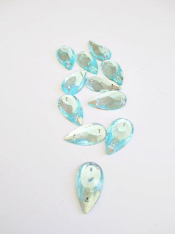 Vintage flatback light sapphire gold foiled back two hole.11mm . Wholesale lot of 1000 beads at $100 - Accessories Of Old