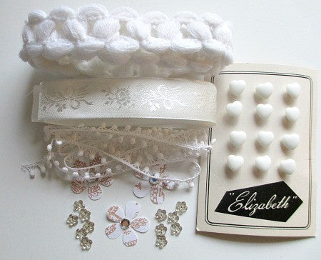 White assorted vintage trim craft pack - Accessories Of Old