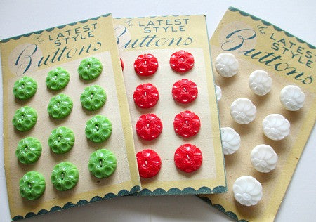 Pack of Vintage button cards - Accessories Of Old