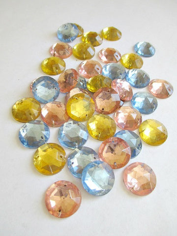 Vintage 15mm round flatbacks - (sold in bag of 866 for $86.00 - one bag only) - Accessories Of Old