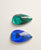 Vintage turquise colored flatbacks. Two hole. Gold foiled backing. 11mm. ( sold in lot of 980 beads at $98.00) - Accessories Of Old