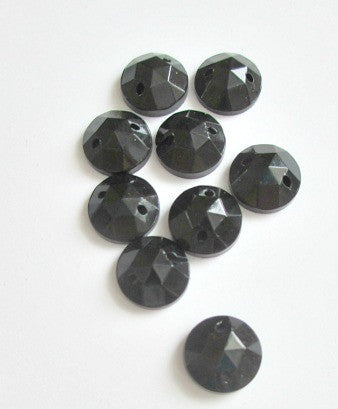 Vintage 8mm round black flatback (  one lot of 5800) - Accessories Of Old