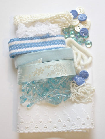 Vintage craft kit in blues and white - Accessories Of Old