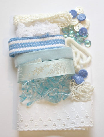 Vintage craft kit in blues and white - Accessories Of Old