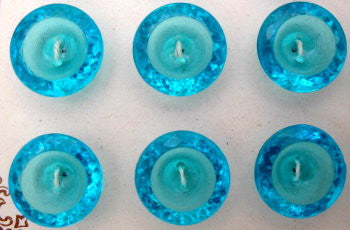 Round faceted glass button - Accessories Of Old
