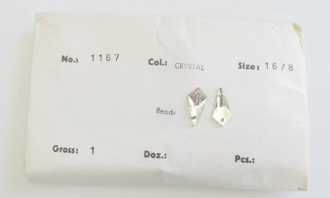 Vintage crystal flatbacks No 1167. Size 16/8 ( 1 x gross = 144 pcs per pack) - SOLD OUT - Accessories Of Old