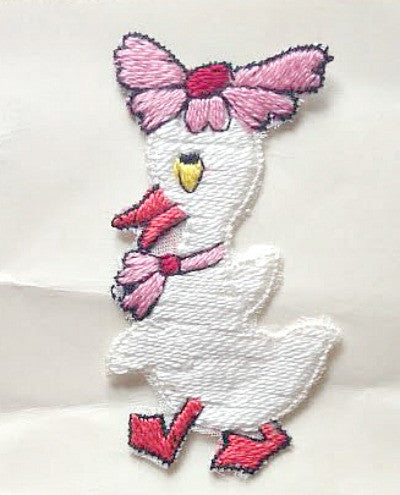 Duck with flower hat motif - Accessories Of Old