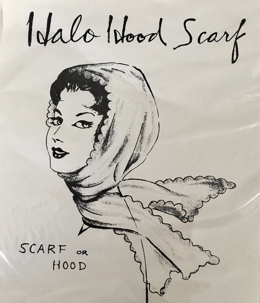Vintage 1950s long white chiffon head scarf - Accessories Of Old