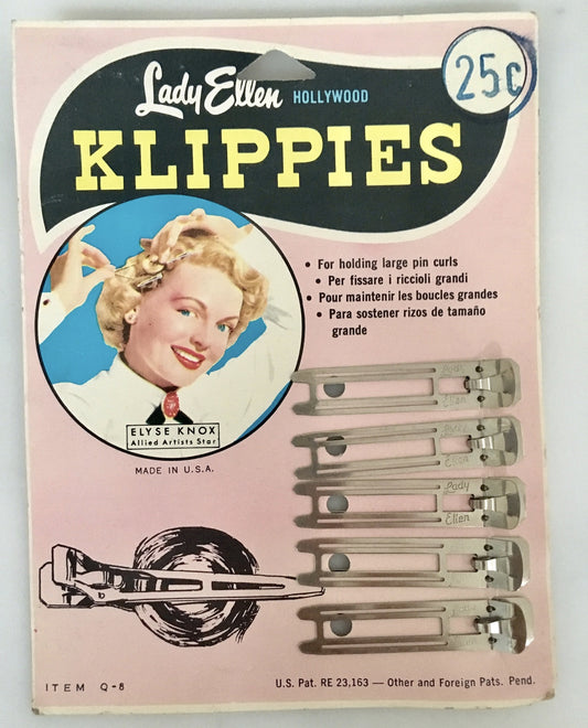 Vintage 50s Klippies pin curl clips - Accessories Of Old