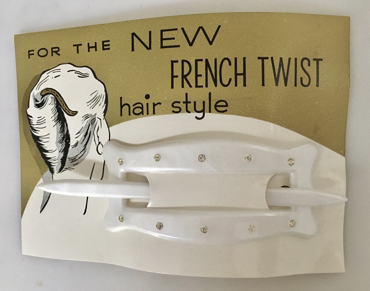 1960s French twist hair decoration pin - Accessories Of Old