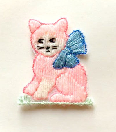 1950's kitten with bow motif - Accessories Of Old